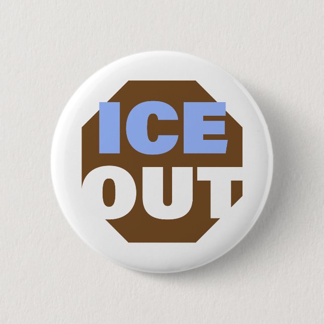 ICE OUT 6 CM ROUND BADGE (Front)