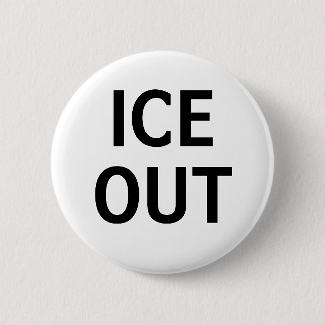 ICE OUT 6 CM ROUND BADGE (Front)