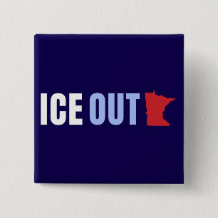 ICE OUT Anti Trump 15 Cm Square Badge