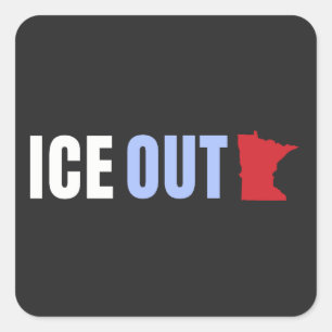 ICE OUT Anti Trump Square Sticker