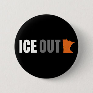 ICE OUT Anti Trump USA 6 Cm Round Badge