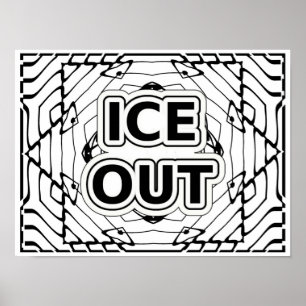ICE OUT COLORING POSTER