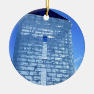 Ice Palace at Carnaval de Quebec, Canada Ceramic Ornament