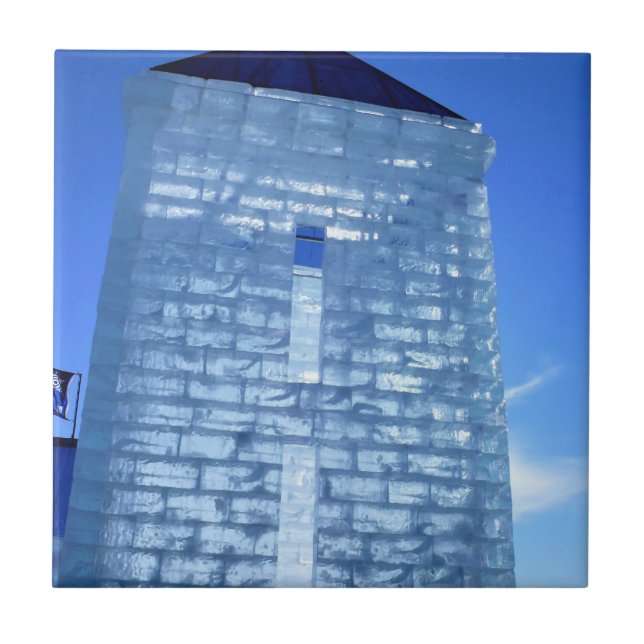 Ice Palace at Carnaval de Quebec, Canada Ceramic Tile (Front)