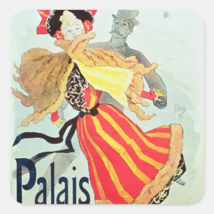 Ice Palace', Champs Elysees, Paris, 1893 Square Sticker