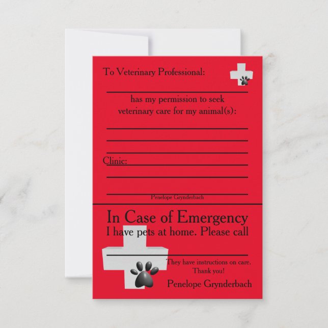 ICE Pets At Home Thank You Card (Front)