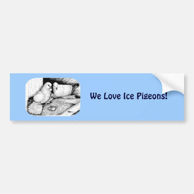 Ice Pigeons Bumper Sticker (Front)