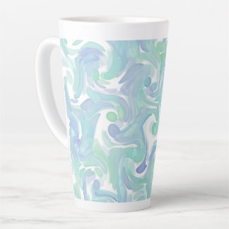 Ice Plant Watercolor Swirl Latte Mug