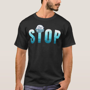 Ice Polar Bear Climate Change Stop Pollution Ze T-Shirt