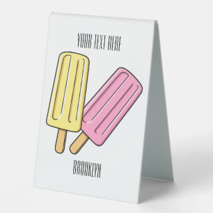 Ice pop cartoon illustration