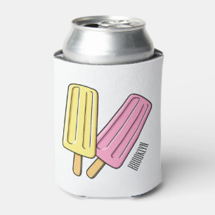 Ice pop cartoon illustration can cooler