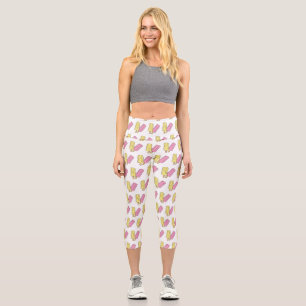 Ice pop cartoon illustration  capri leggings