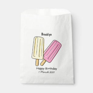 Ice pop cartoon illustration favour bag