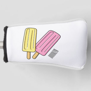 Ice pop cartoon illustration golf head cover
