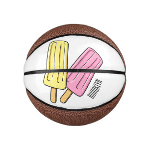 Ice pop cartoon illustration  mini basketball
