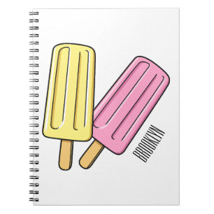 Ice pop cartoon illustration notebook