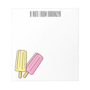 Ice pop cartoon illustration notepad