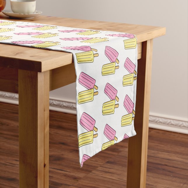 Ice pop cartoon illustration  short table runner (In Situ)