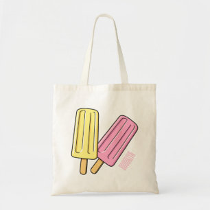 Ice pop cartoon illustration tote bag