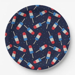 Ice Pops At Night Paper Plate