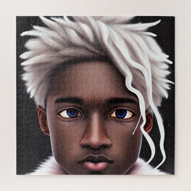 Ice Prince Melanin Black Boy Magic Bruh Winter Bro Jigsaw Puzzle (Vertical)