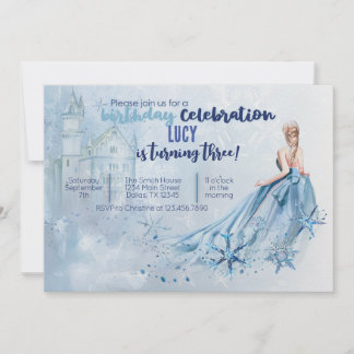 Ice Princess Birthday Party Invite