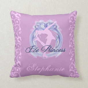 Ice Princess Pink/Purple Figure Skater Cushion