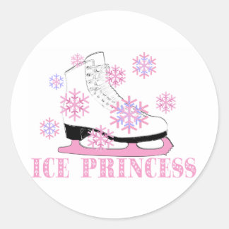 Ice Princess Skate Classic Round Sticker