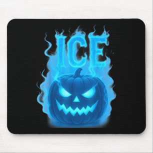 Ice Pumpkin Soky Jack O Lantern Ice Halloween E  Mouse Pad