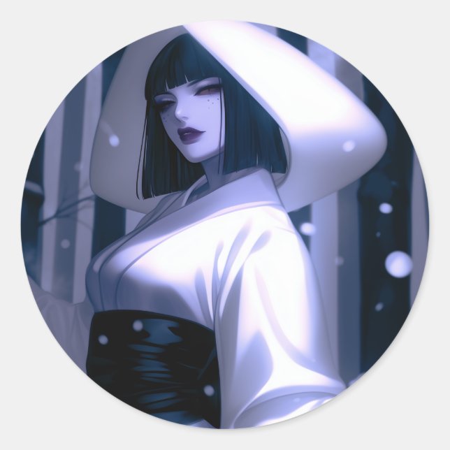 Ice Queen Classic Round Sticker (Front)