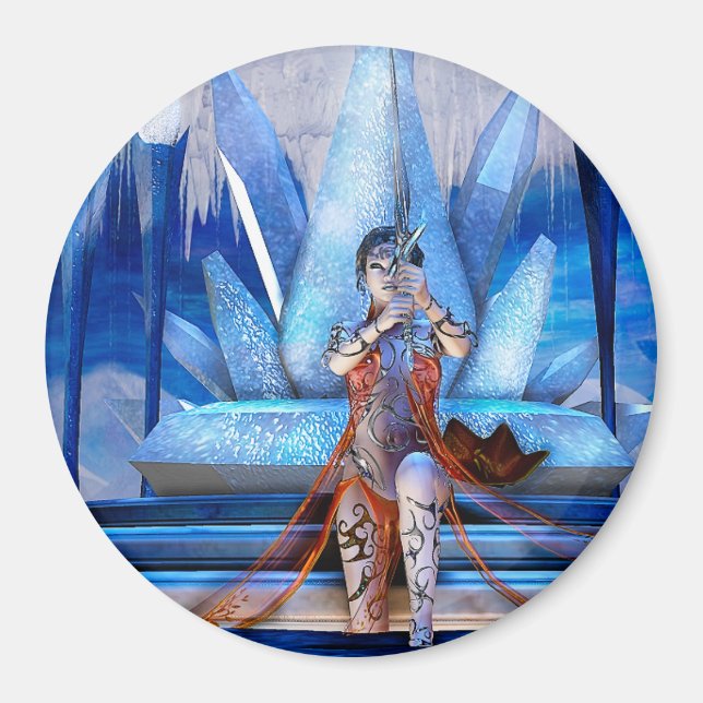 Ice Queen Fantasy Art Magnet (Front)