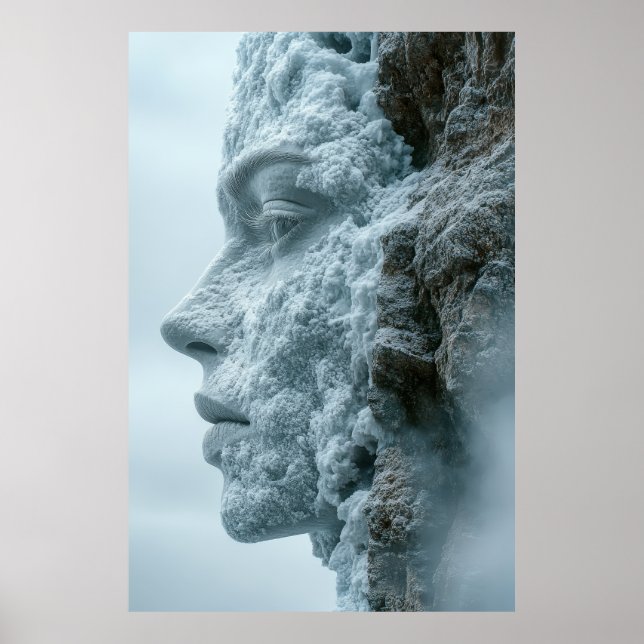 Ice Queen Mountain Double Exposure Poster (Front)