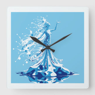 Ice Queen Square Wall Clock