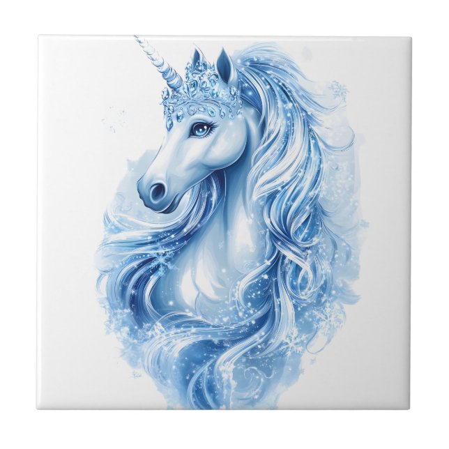 Ice Queen Unicorn (1) Ceramic Tile (Front)