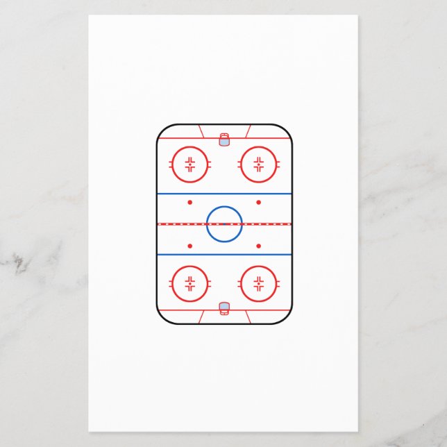Ice Rink Diagram Hockey Game Companion Flyer (Front)