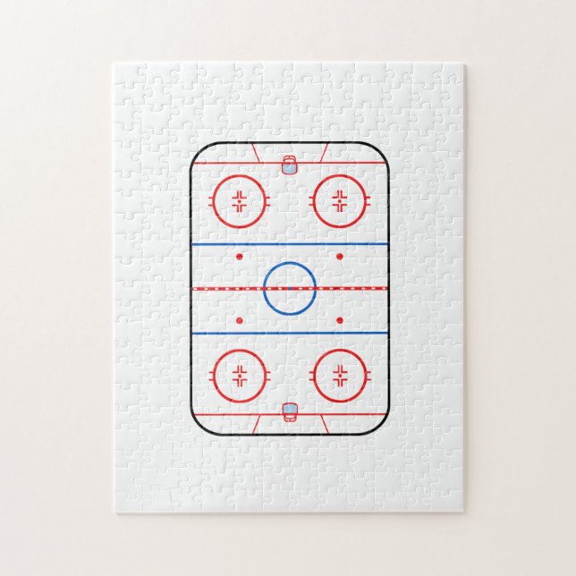 Ice Rink Diagram Hockey Game Companion Jigsaw Puzzle (Vertical)