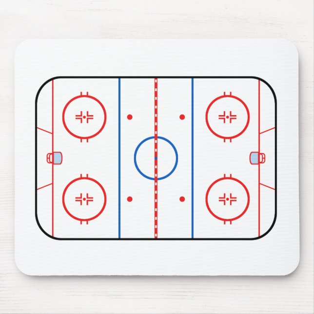 Ice Rink Diagram Hockey Game Companion Mouse Pad (Front)