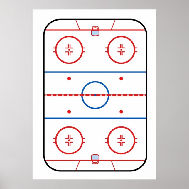 Ice Rink Diagram Hockey Game Companion Poster (Front)