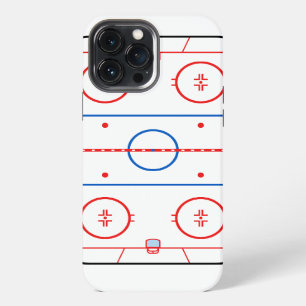 Ice Rink Diagram Hockey Game Design iPhone Case