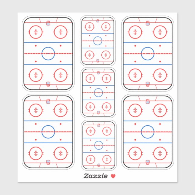 Ice Rink Diagram Hockey Game Graphic (Sheet)