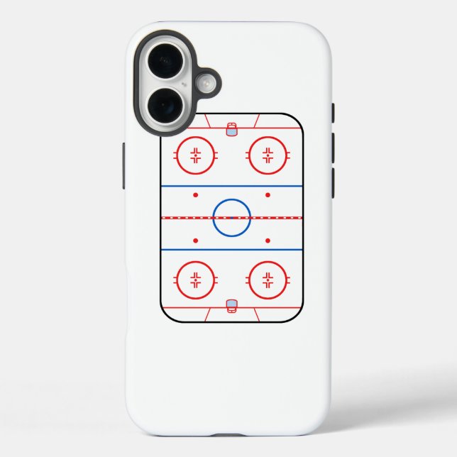 Ice Rink Diagram Hockey Game Graphic Case-Mate iPhone Case (Back)