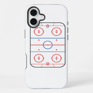 Ice Rink Diagram Hockey Game Graphic iPhone Case