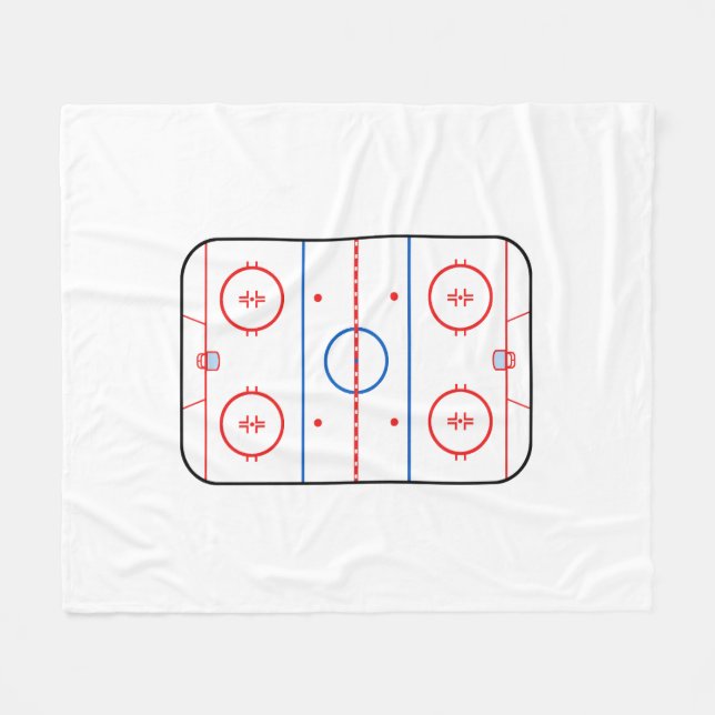 Ice Rink Diagram Hockey Game Style Fleece Blanket (Front (Horizontal))