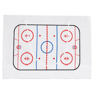 Ice Rink Diagram Hockey Game Style Large Gift Bag