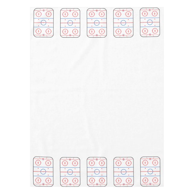 Ice Rink Diagram Hockey Game Style Tablecloth (Front)