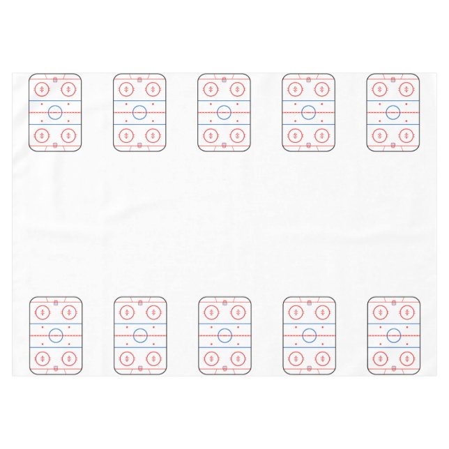 Ice Rink Diagram Hockey Game Style Tablecloth (Front (Horizontal))