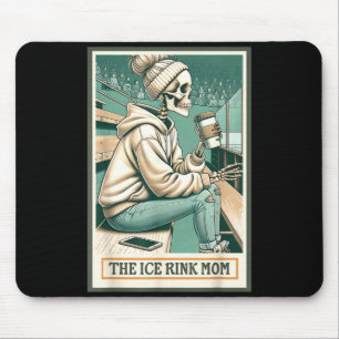 Ice Rink Mum Skeleton Card Gift Hockey Ice Skating Mouse Pad