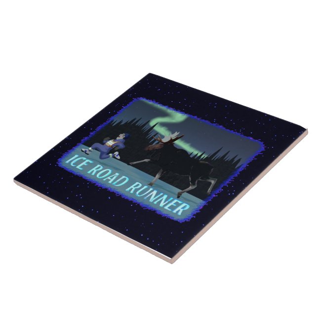 Ice Road Runner Ceramic Tile (Side)