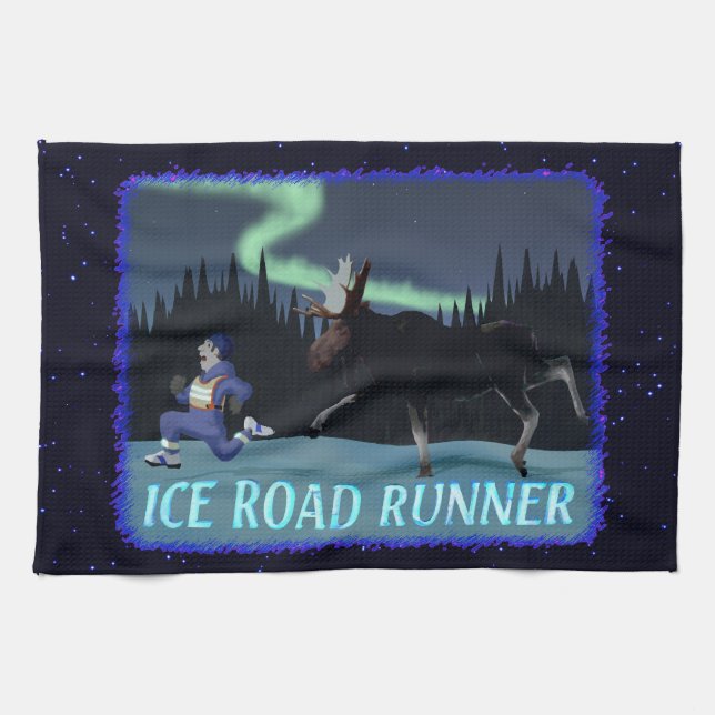 Ice Road Runner Tea Towel (Horizontal)