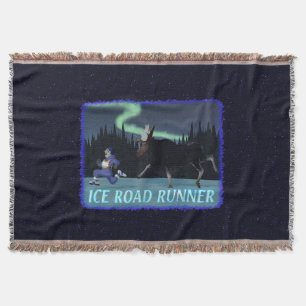 Ice Road Runner Throw Blanket